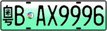 License plate of China, Electric vehicles