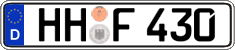 German license plate, Regular plates