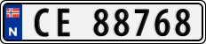 License plate of Norway, Cars