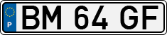 License plate of Portugal, Regular plates