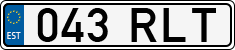 License plate of Estonia, Regular car plates