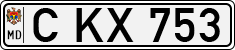 License plate of Moldova, Cars (1992)