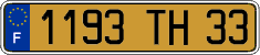 French license plate, FNI