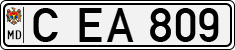 License plate of Moldova, Cars (1992)