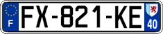 French license plate, SIV (ordinary)