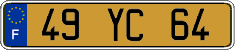 French license plate, FNI