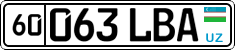 License plate of Uzbekistan, Organizations