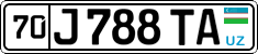 License plate of Uzbekistan, Private owners