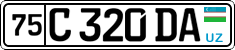 License plate of Uzbekistan, Private owners
