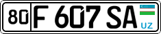 License plate of Uzbekistan, Private owners