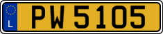 License plate of Luxembourg, 2003 year system