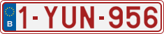 License plate of Belgium, Regular plates (2010)