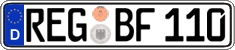 German license plate, Regular plates