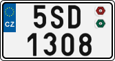 License plate of the Czech Republic, Cars (2001)