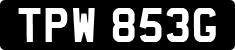 License plate of the United Kingdom, 1963 year system