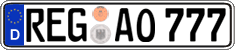 German license plate, Regular plates