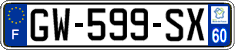 French license plate, SIV (ordinary)