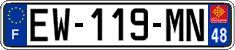 French license plate, SIV (ordinary)