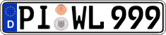 German license plate, Regular plates