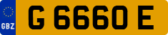 License plate of Gibraltar, Regular car plates (G 1234 A)