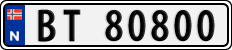 License plate of Norway, Cars