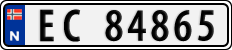 License plate of Norway, Cars