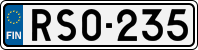 License plate of Finland, Cars