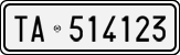 License plate of Italy, Cars (1927 year series)