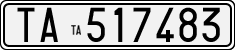 License plate of Italy, Cars (1927 year series)