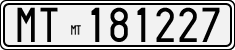 License plate of Italy, Cars (1927 year series)