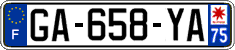 French license plate, SIV (ordinary)