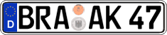 German license plate, Regular plates