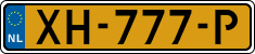 License plate of the Netherlands, Cars