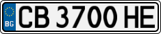 License plate of Bulgaria, Cars
