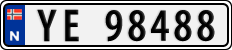 License plate of Norway, Cars