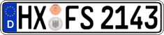 German license plate, Regular plates