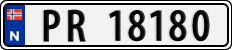 License plate of Norway, Cars