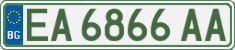 License plate of Bulgaria, Cars
