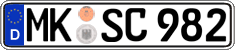German license plate, Regular plates