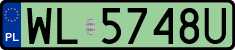 License plates of Poland, Electric vehicles