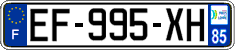 French license plate, SIV (ordinary)