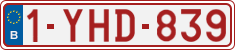 License plate of Belgium, Regular plates (2010)