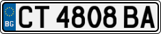 License plate of Bulgaria, Cars