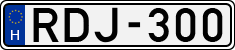 license plates of Hungary, Cars (1990)