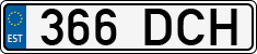 License plate of Estonia, Regular car plates