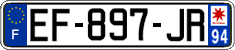 French license plate, SIV (ordinary)