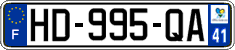 French license plate, SIV (ordinary)