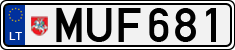 License plate of Lithuania, Cars