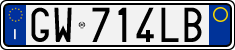 License plate of Italy, Cars (1994 year series)