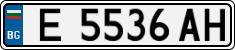 License plate of Bulgaria, Cars